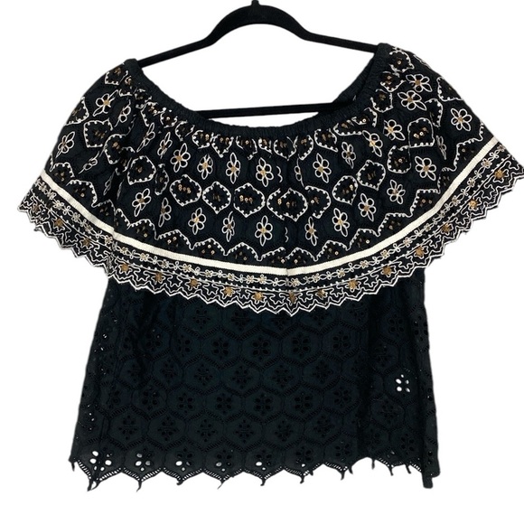 HEMANT & NANDITA Tops - Hemant & namdia eyelet lace blouse
